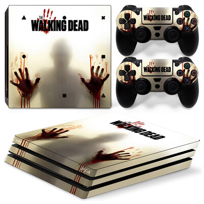 GAMEGENIXX Skin Sticker Death Protective Vinyl Wrap Cover Set complet pentru consola PS4 Pro și 2 controlere