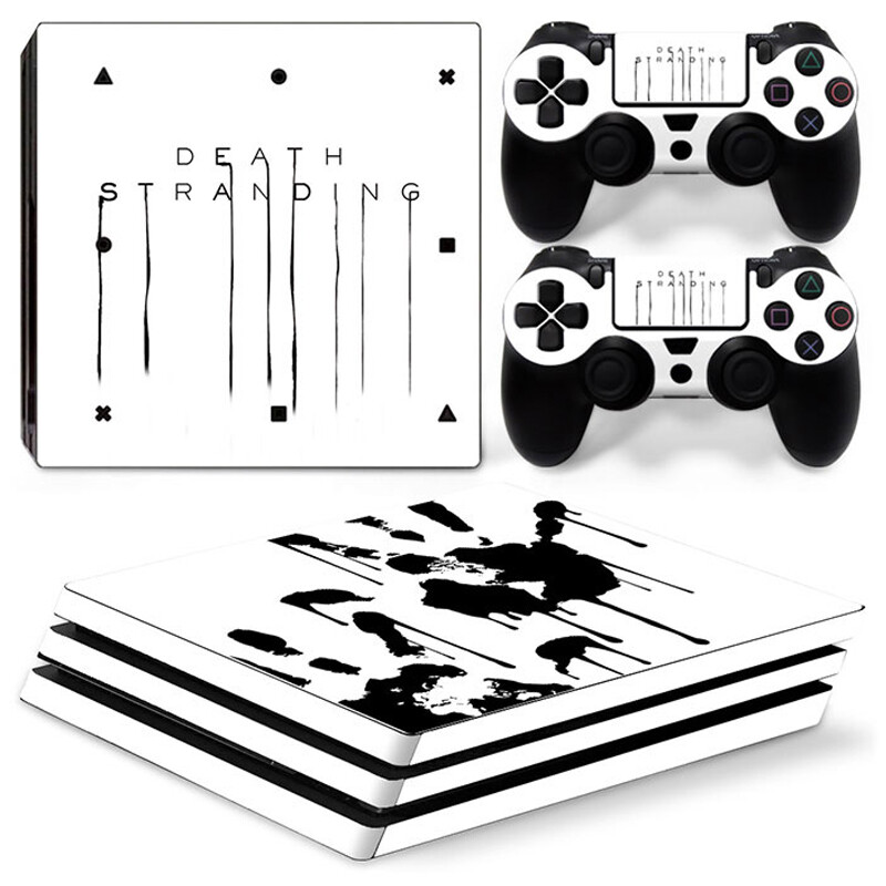 GAMEGENIXX Skin Sticker Death Protective Vinyl Wrap Cover Set complet pentru consola PS4 Pro și 2 controlere