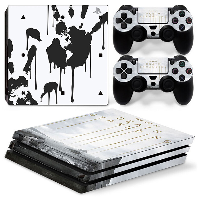 GAMEGENIXX Skin Sticker Death Protective Vinyl Wrap Cover Set complet pentru consola PS4 Pro și 2 controlere