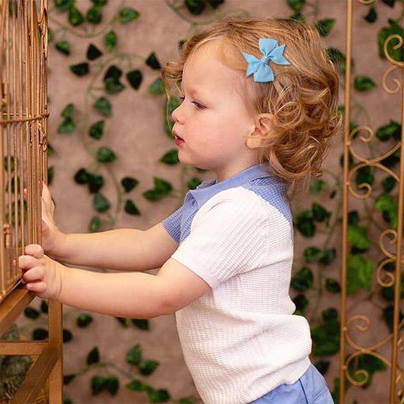 40vnt 2 colių spalvoti kaspinėliai su taškeliais plaukų segtukai mergaitėms rankų darbo Bowknot plaukų segtukai vaikiški plaukų aksesuarai