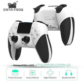 DATA FROG Controler wireless Bluetooth pentru controler PS4 Gamepad pentru PC Joystick pentru consola de jocuri PS4/PS4 Pro/PS4 Slim