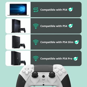 DATA FROG Ασύρματο χειριστήριο Bluetooth για χειριστήριο PS4 Gamepad για υπολογιστή Joystick για PS4/PS4 Pro/PS4 Slim κονσόλα παιχνιδιών