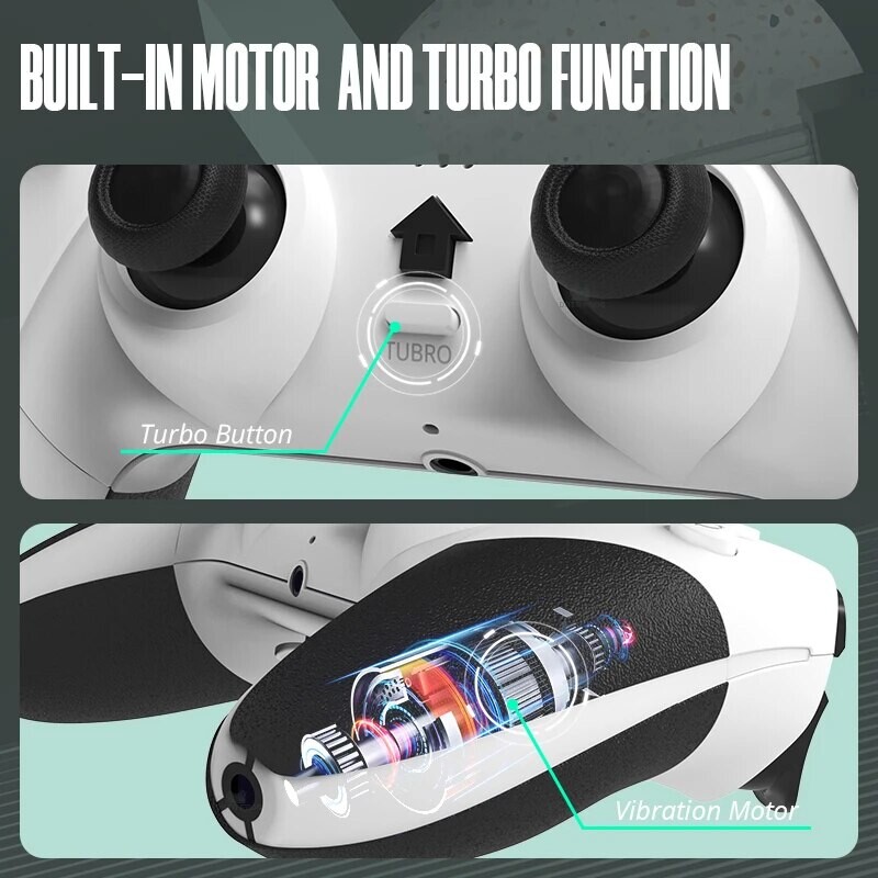 DATA FROG Controler wireless Bluetooth pentru controler PS4 Gamepad pentru PC Joystick pentru consola de jocuri PS4/PS4 Pro/PS4 Slim