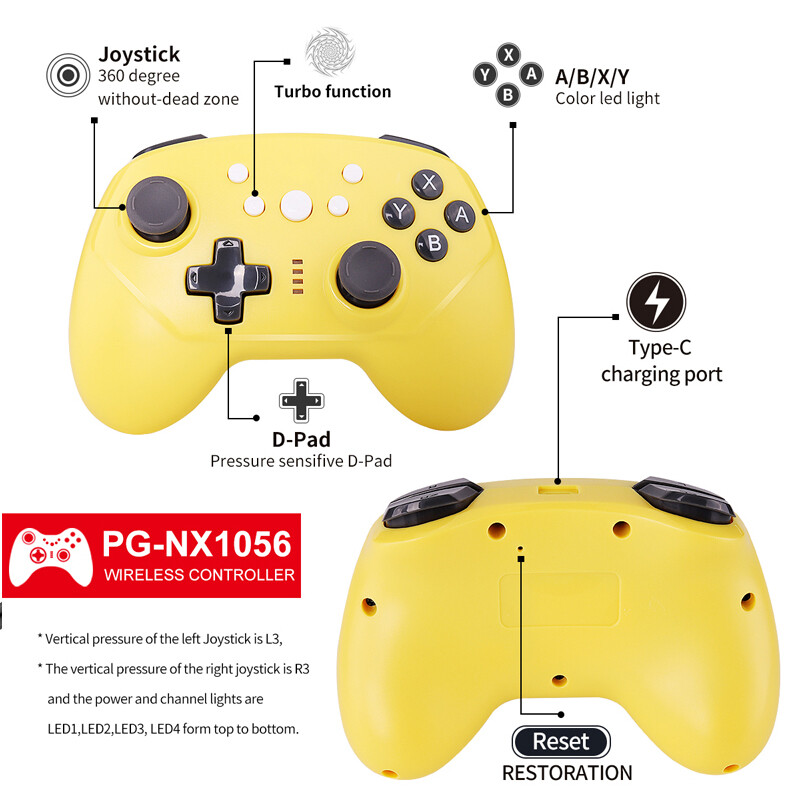 Controller Data Frog pentru Nintendo Switch Compatibil-Bluetooth GamePad pentru Switch Oled/Lite Joystick pentru PC Control fără fir