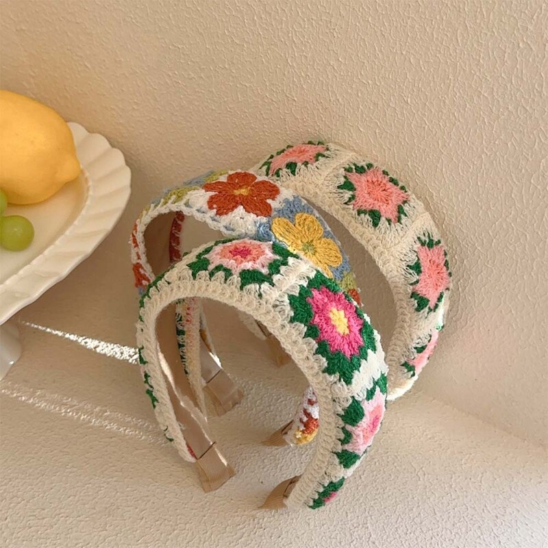 Luxusné vyšívané tkanie farebných kvetinových čeleniek módne vlasové doplnky pre ženy trendy vlasová páska čelenka pre dievčatá