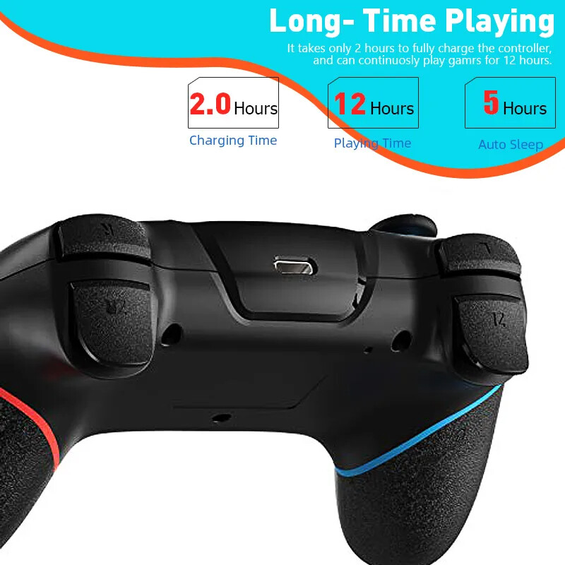 Controller wireless Data Frog compatibil-Nintendo Switch reglabil Turbo cu controler de vibrații pe 6 axe pentru consola Ns Lite