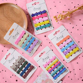 20 db/kártya Hajcsat Gyerekek Csillogó Fém Hajtűk Bobby Pins Styling Hajtű Cukorka Színes Barrettes Lányok Hajformázó Haj kiegészítők