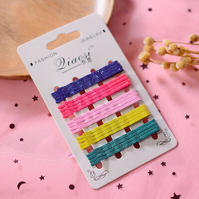20 db/kártya Hajcsat Gyerekek Csillogó Fém Hajtűk Bobby Pins Styling Hajtű Cukorka Színes Barrettes Lányok Hajformázó Haj kiegészítők