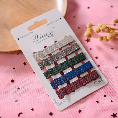 20 db/kártya Hajcsat Gyerekek Csillogó Fém Hajtűk Bobby Pins Styling Hajtű Cukorka Színes Barrettes Lányok Hajformázó Haj kiegészítők