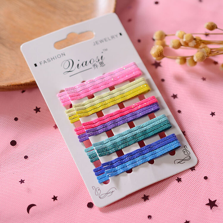 20 db/kártya Hajcsat Gyerekek Csillogó Fém Hajtűk Bobby Pins Styling Hajtű Cukorka Színes Barrettes Lányok Hajformázó Haj kiegészítők