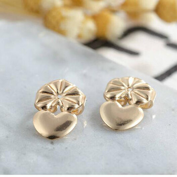 Love Heart Stud Back Lifters Регулируеми повдигачи за обеци Ear Lobe Ster за орнаменти и аксесоари Ries M2082