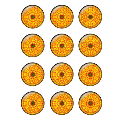 24db/tétel Kerek Mandala Datura Flowers Üveg Cabochons 12mm 14mm 18mm 20mm 25mm Barkács ékszerkészítési eredmények és alkatrészek H185