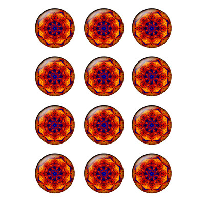 24db/tétel Kerek Mandala Datura Flowers Üveg Cabochons 12mm 14mm 18mm 20mm 25mm Barkács ékszerkészítési eredmények és alkatrészek H185