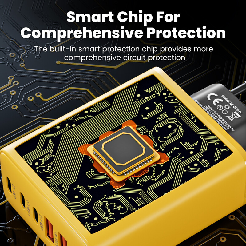 Elough 120W 6 порта 3A+3C зарядно за мобилен телефон тип C USB A супер заряден адаптер за устройства Huawei Xiaomi Samsung Iphone