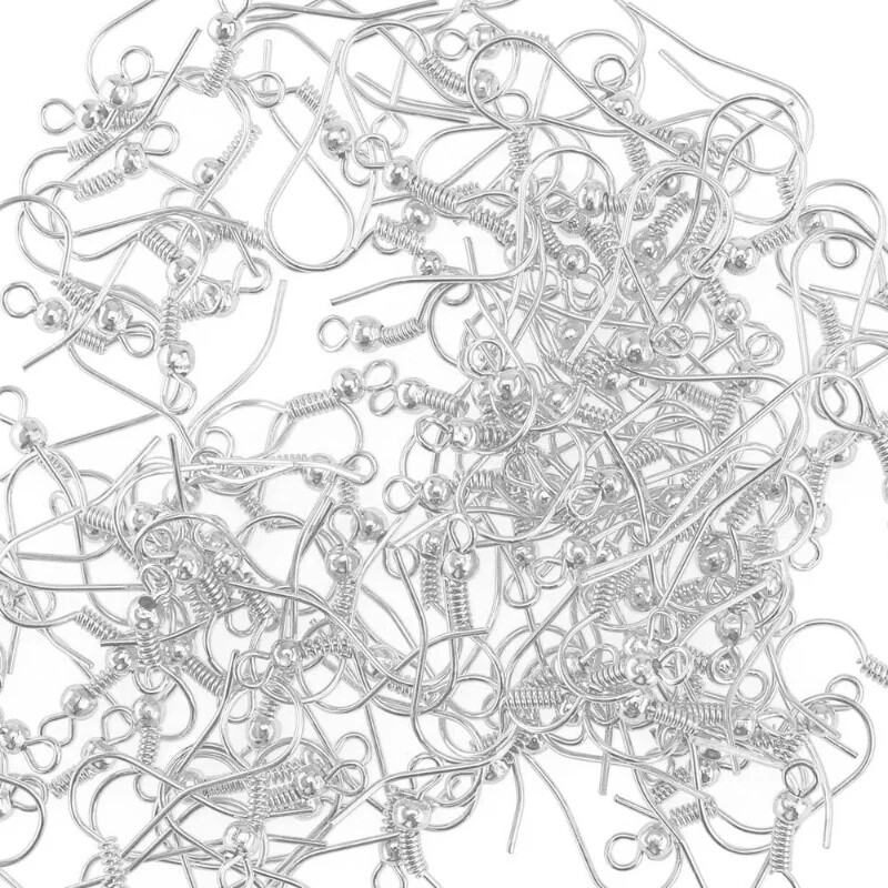 100/200 de bucăți DIY descoperiri pentru cercei Cercei agrafe cârlige din oțel inoxidabil hipoalergenic accesorii pentru fabricarea de cercei cârlig sârmă de ureche