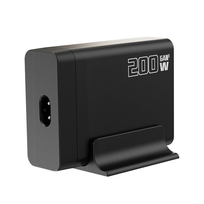 UHOMEBUY 200W GaN napájací adaptér 6-portová USB-C stolná nabíjačka USB typu C PD rýchlonabíjacia nabíjačka pre notebook, tablet, mobilný telefón