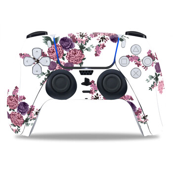 Σχέδιο λουλουδιών για PS5 Controller Skin Sticker For PS5 Gamepad Joystick skins for PS5 Controllers Controller pvc