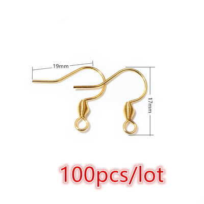 30-100 ks nerezové náušnice DIY háčiky spony náušnice ručne vyrábané šperky príslušenstvo náušnicové drôty oceľ zlaté