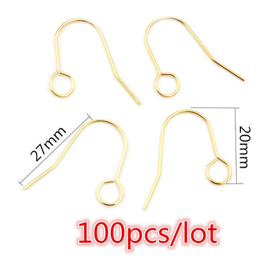30-100 ks nerezové náušnice DIY háčiky spony náušnice ručne vyrábané šperky príslušenstvo náušnicové drôty oceľ zlaté
