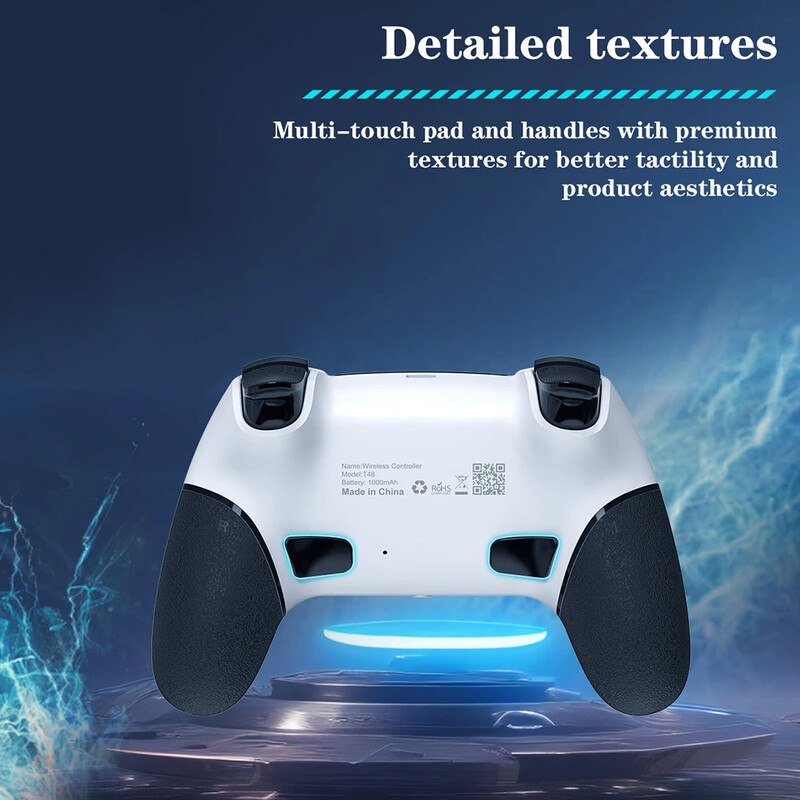 Controler wireless Turbo Controler de joc compatibil cu Bluetooth Joystick cu efect Hall cu vibrații duale pentru PS4/PS4 Pro/PS4 Slim/PC