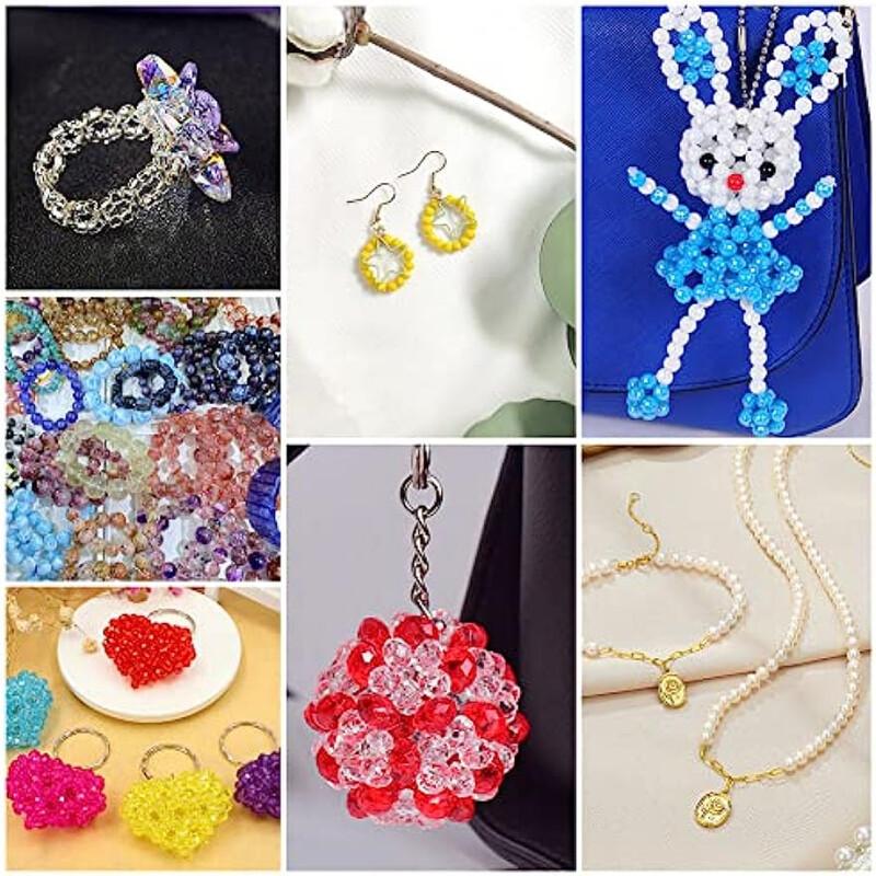 1 rola 0,8 mm crna elastična narukvica od nakita od poliestera, kristalna žica (60 m/rola)