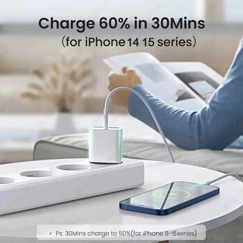 PD 35W бързо зарядно устройство за Apple iPhone 15 14 13 12 11 Pro Max Plus iPad Air Fast Charge Type C USB C зарядно устройство Data Wire Аксесоари