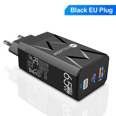 65W GaN PD nabíjačka s rýchlou nabíjačkou QC3.0 USB typu C pre iPhone 15 14 13 12 11 Xiaomi nabíjačka telefónov iPad tabletov rýchla nabíjačka