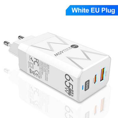 65W GaN PD nabíjačka s rýchlou nabíjačkou QC3.0 USB typu C pre iPhone 15 14 13 12 11 Xiaomi nabíjačka telefónov iPad tabletov rýchla nabíjačka