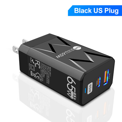 65W GaN PD nabíjačka s rýchlou nabíjačkou QC3.0 USB typu C pre iPhone 15 14 13 12 11 Xiaomi nabíjačka telefónov iPad tabletov rýchla nabíjačka