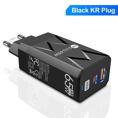 65W GaN PD nabíjačka s rýchlou nabíjačkou QC3.0 USB typu C pre iPhone 15 14 13 12 11 Xiaomi nabíjačka telefónov iPad tabletov rýchla nabíjačka