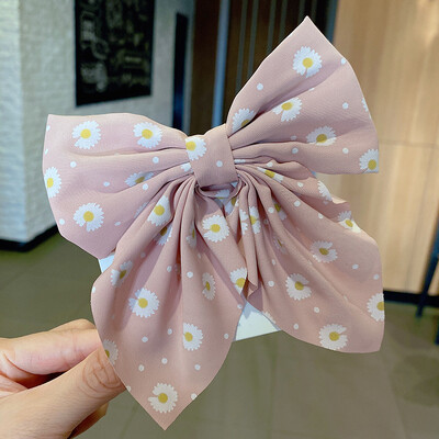 Madinga Sweet Bow plaukų segtukas Vienspalvė mergaitei Satino drugelio plaukų segtukas Anties burnos segtukas Vaikiški plaukų aksesuarai