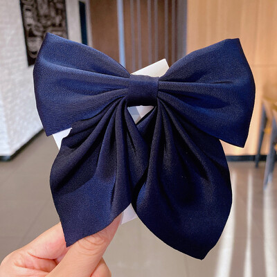 Madinga Sweet Bow plaukų segtukas Vienspalvė mergaitei Satino drugelio plaukų segtukas Anties burnos segtukas Vaikiški plaukų aksesuarai