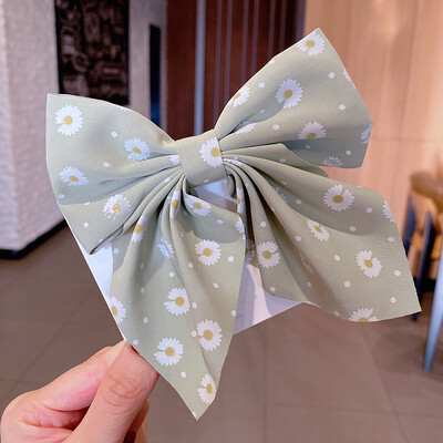 Madinga Sweet Bow plaukų segtukas Vienspalvė mergaitei Satino drugelio plaukų segtukas Anties burnos segtukas Vaikiški plaukų aksesuarai