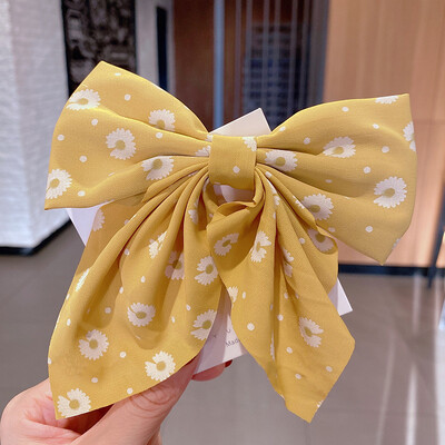 Madinga Sweet Bow plaukų segtukas Vienspalvė mergaitei Satino drugelio plaukų segtukas Anties burnos segtukas Vaikiški plaukų aksesuarai