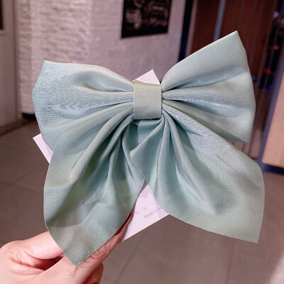 Madinga Sweet Bow plaukų segtukas Vienspalvė mergaitei Satino drugelio plaukų segtukas Anties burnos segtukas Vaikiški plaukų aksesuarai