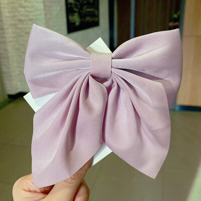 Madinga Sweet Bow plaukų segtukas Vienspalvė mergaitei Satino drugelio plaukų segtukas Anties burnos segtukas Vaikiški plaukų aksesuarai