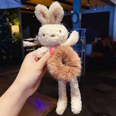 Νέα Παιδικά Κορίτσια Χαριτωμένα κινούμενα σχέδια Panda Cat κουνέλι βελούδινα ελαστικά κορδέλες μαλλιών Διακοσμήστε τα μαλλιά Scrunchie μόδα Γυναικεία αξεσουάρ μαλλιών