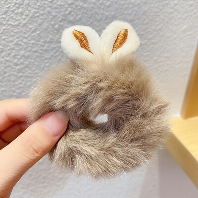 Νέα Παιδικά Κορίτσια Χαριτωμένα κινούμενα σχέδια Panda Cat κουνέλι βελούδινα ελαστικά κορδέλες μαλλιών Διακοσμήστε τα μαλλιά Scrunchie μόδα Γυναικεία αξεσουάρ μαλλιών