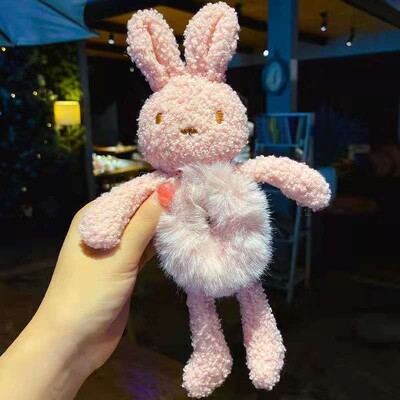 Νέα Παιδικά Κορίτσια Χαριτωμένα κινούμενα σχέδια Panda Cat κουνέλι βελούδινα ελαστικά κορδέλες μαλλιών Διακοσμήστε τα μαλλιά Scrunchie μόδα Γυναικεία αξεσουάρ μαλλιών