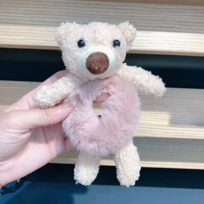 Νέα Παιδικά Κορίτσια Χαριτωμένα κινούμενα σχέδια Panda Cat κουνέλι βελούδινα ελαστικά κορδέλες μαλλιών Διακοσμήστε τα μαλλιά Scrunchie μόδα Γυναικεία αξεσουάρ μαλλιών