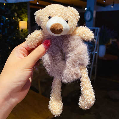 Νέα Παιδικά Κορίτσια Χαριτωμένα κινούμενα σχέδια Panda Cat κουνέλι βελούδινα ελαστικά κορδέλες μαλλιών Διακοσμήστε τα μαλλιά Scrunchie μόδα Γυναικεία αξεσουάρ μαλλιών