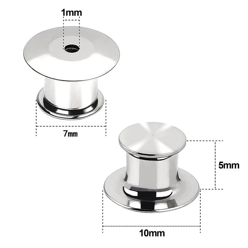 10 vnt. fiksavimo kaiščio nugarėlė fiksavimo kaiščio laikiklio užsegimas metalinis kaiščio pagrindas sagės atvarto kaiščio užrakto priedams