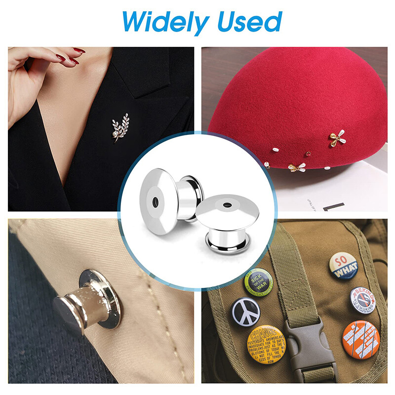 10 vnt. fiksavimo kaiščio nugarėlė fiksavimo kaiščio laikiklio užsegimas metalinis kaiščio pagrindas sagės atvarto kaiščio užrakto priedams