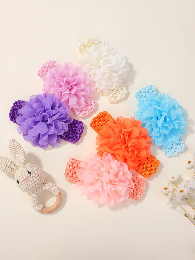 6db Kislány masni fejpánt Újszülött turbán Kiegészítő Gyerek Hajpánt Kültéri Kisgyermek Gyerek Fejfedő Haj Kiegészítők