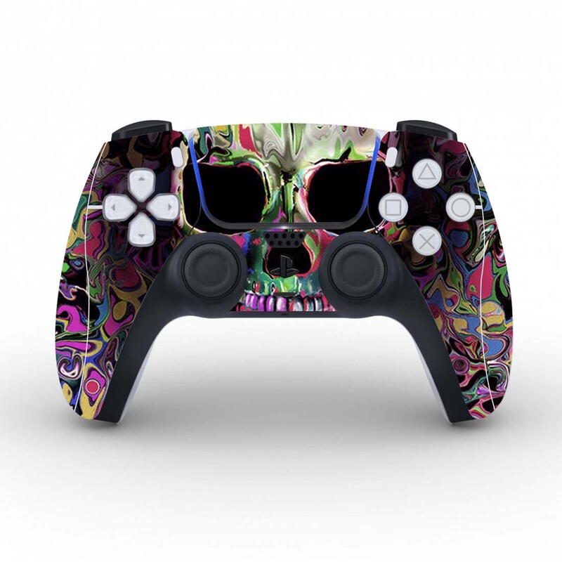 Autocolant pentru capacul de protecție a craniului pentru pielea controlerului PS5 pentru PS5 Gamepad Decal Skin autocolant de vinil
