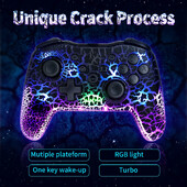 GAMINJA RGB Wireless Gamepad CRACK PROCESS για Nintendo Switch TV Box PS3 Joystick Controller γυροσκόπιο έξι αξόνων Διπλή δόνηση