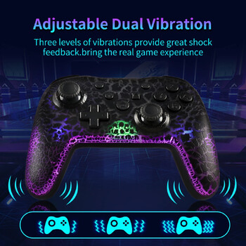 GAMINJA RGB Wireless Gamepad CRACK PROCESS για Nintendo Switch TV Box PS3 Joystick Controller γυροσκόπιο έξι αξόνων Διπλή δόνηση