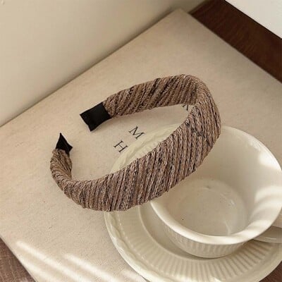 Aukštos klasės vilnos plataus krašto galvos apdangalas Madingi plaukų aksesuarai, skirti moterims, universalus plaukų segtukas, lankelis mergaičių galvos apdangalai Nauji