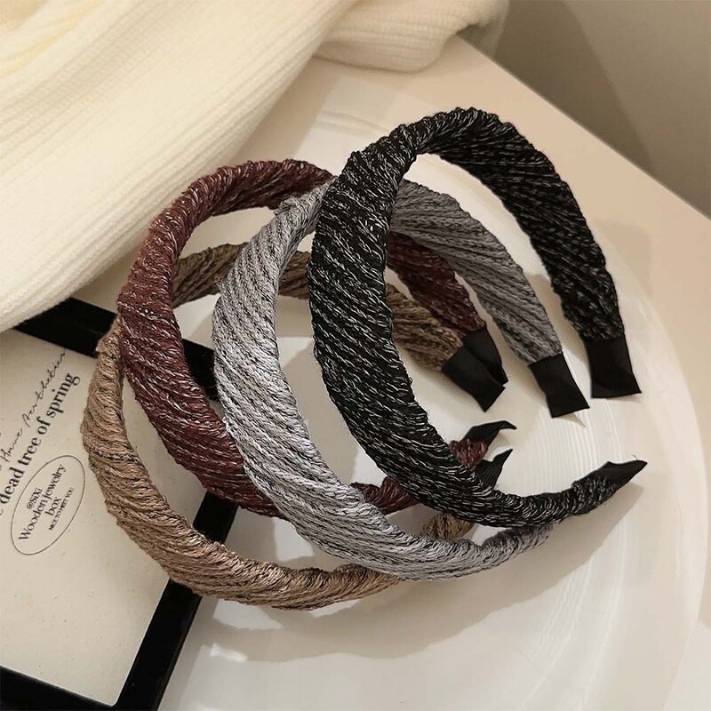 Aukštos klasės vilnos plataus krašto galvos apdangalas Madingi plaukų aksesuarai, skirti moterims, universalus plaukų segtukas, lankelis mergaičių galvos apdangalai Nauji