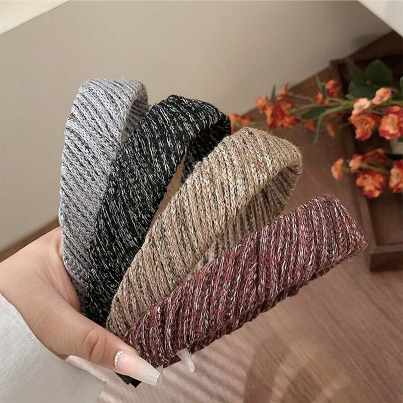 Aukštos klasės vilnos plataus krašto galvos apdangalas Madingi plaukų aksesuarai, skirti moterims, universalus plaukų segtukas, lankelis mergaičių galvos apdangalai Nauji